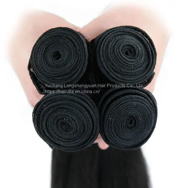9A Indian Straight Human Virgin Hair Weave 3 Bundles With Lace Frontal photo-3