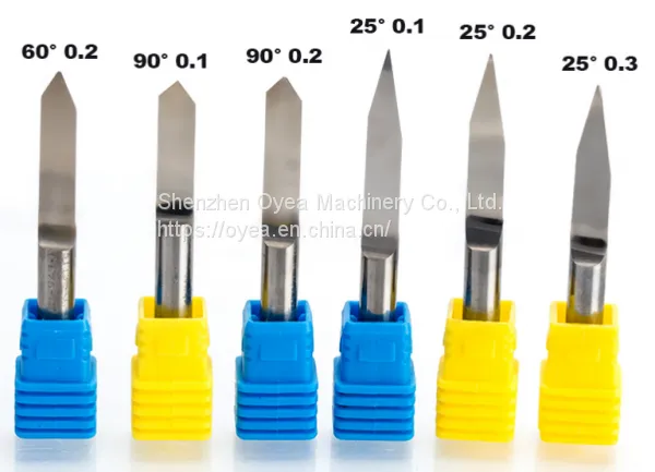 6mm Flat Bottom Engraving Bits 45-50mm Lengthened CNC Router Tools V Carbide Carving Cutters photo-2