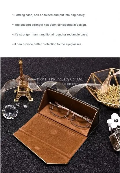 ​Vintage, Artistic Portable Sunglasses Case; Crush-resistant Folding Eyeglass Pouch photo-3