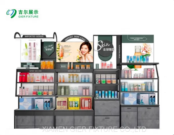 Design Beauty Supplies Store Display Stand Retail Makeup Shelves Cosmetic Display Rack photo-5