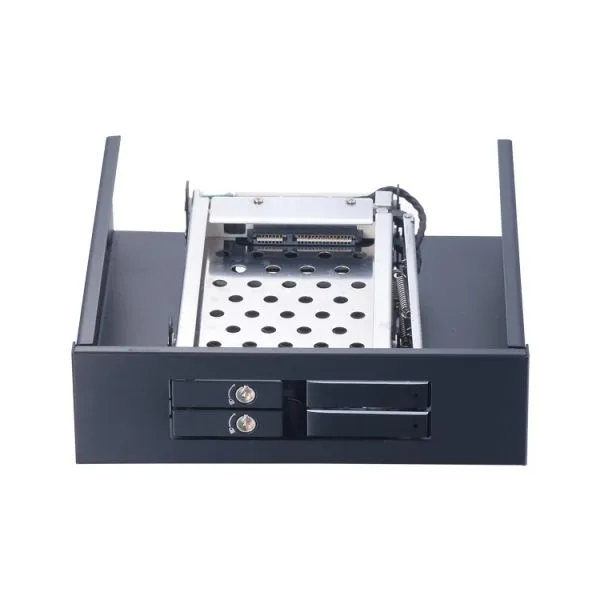 Unestech ST5524 Aluminum 2x 2.5in Tray-less Hot-swap SSD Hdd Mobile Rack for 5.25in Optibay Enclosure