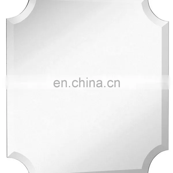 Deco Wall Small Semi Transparent Beveled Edge Mirror Glass photo-4