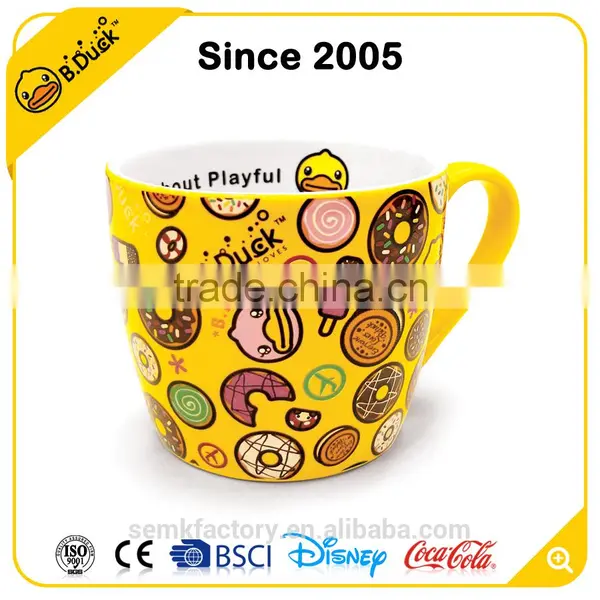 Wholesale Cute Duck Animal Design Enamel Porcelain Ceramic Material Coffee Mug photo-3