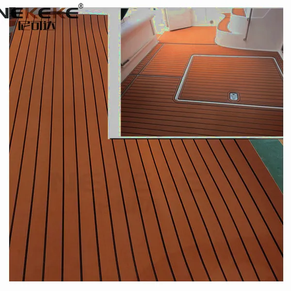 NEKEKE Dark Brown + Black Seam Line EVA Foam Sheet Ship Eva Cheap Outdoor Decking photo-4