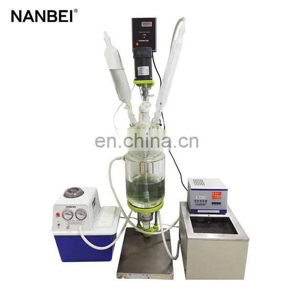 Chemical Stirring Distillation Device Oil Heating 5l Mini Double Jacketed Glass Reactor photo-3
