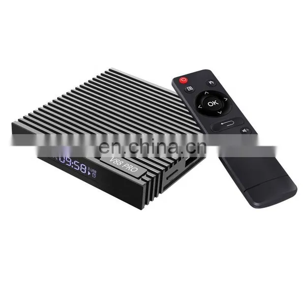 OEM 4k Tvbox 4G 32G Android 9 tv Box With 5G Dual Band WIFI Media Player V88PRO