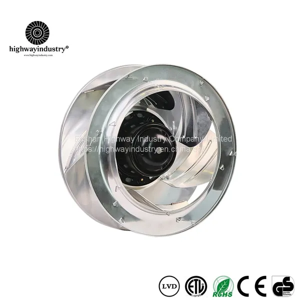 Highway 250*86mm Backward Tilt EC Centrifugal Fan Duct Ventilation Heat Exchanger Air Purifier Advertising Machine Cooling Fan photo-4
