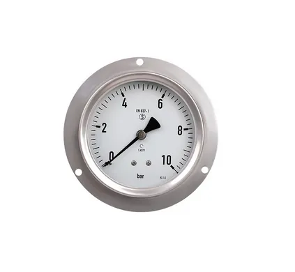 Stainless Steel Back Mounting Pressure Gauge, Shock-resistant Pressure Gauge for Water, Oil and Gas Hydraulics, Axial Pressure Gauge With Edge photo-2