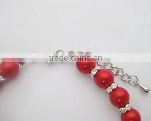 Rhinstone Heart Charm Pearl Pet Necklace Jewelry for Cat Dogs photo-4
