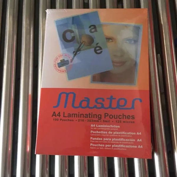 A4 A3 80MIC 100MIC 125MIC MASTER LAMINATING POUCHES LAMINATION FILM LAMINATION POUCH FILM