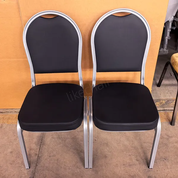 Best Selling Stacking Metal Frame High Density Foam BS 5852 TUV Certified 250kg Load Banquet Chair photo-3