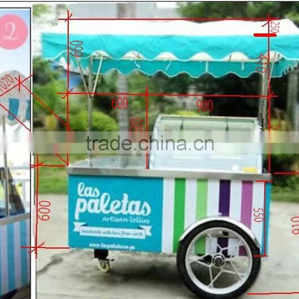 CE Certificate New Cart Design Ice Cream Cart photo-2