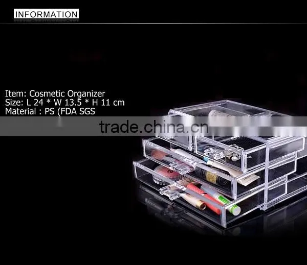 C13 ANPHY 4 Drawers PS Makeup Organizer Cosmetic Storage Box photo-3