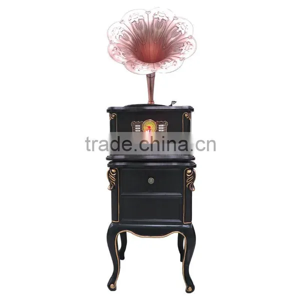 Antique Wooden,turntable Vinyl Record Player Gramophone With CD/MP3/cassette Radio/bluetooth/usb Player Usb Encoding