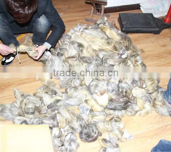 Grey Hair Bulk Unprocessed Virgin Hair Extension Raw Hair Bulk photo-3