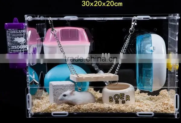 Fancy Acrylic Hamster Cage Cute Hamster House and Box Acrylic Pets Box and Carriers Quality Choice photo-4
