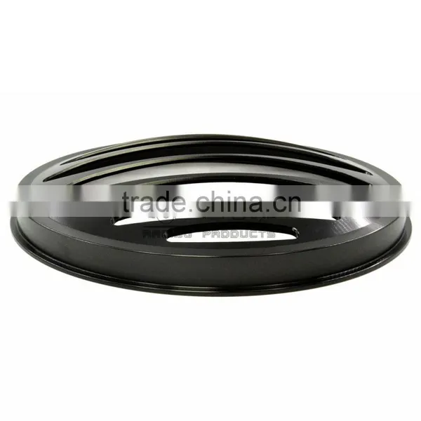BJ-HGC-002 CNC Aluminum 7" Black Motorcycle Headlight Grill Cover For Harley photo-4