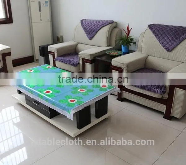 Sliver Coated and Printed Transparent Pvc Tablecloth photo-3