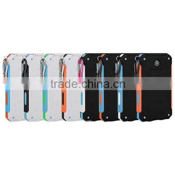 New Products 2016 8000mah Mobile Solar Charger Waterproof Power Bank With Compass photo-5