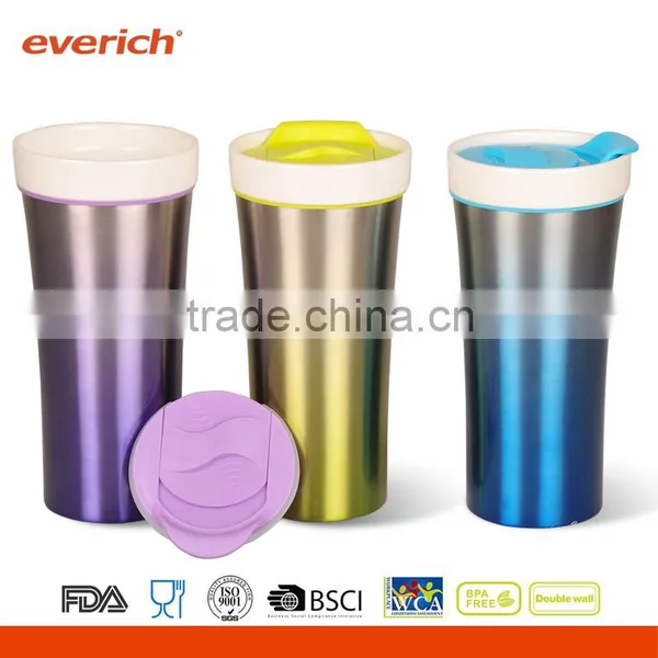 2015 Best Selling Plain White Ceramic Mug With Lid photo-2