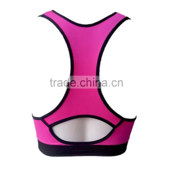 OEM Service Custom Sublimation Seamless Yogawear Hollow-out Back Fitness Running Ladies Sports Bra photo-2