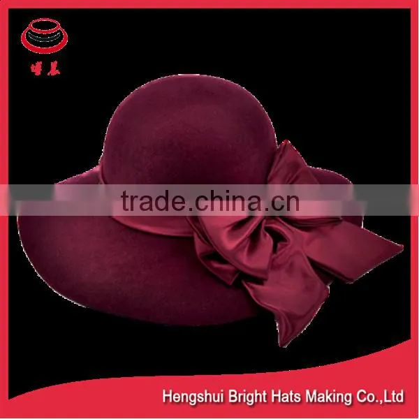 Flower and Bowknot Accessory Type and 100% Wool Material Wool Hat photo-2