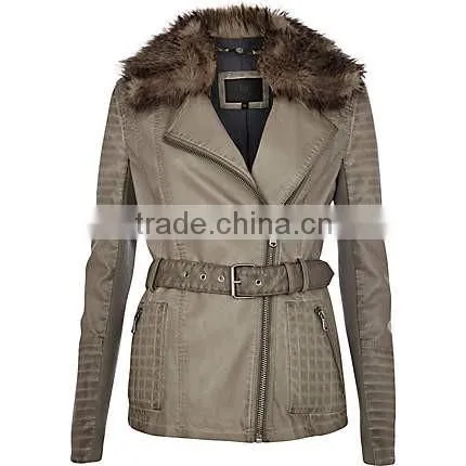 Real Sheepskin Leather,Real Leather Woman Jacket,Real Mink Fur Jacket photo-6