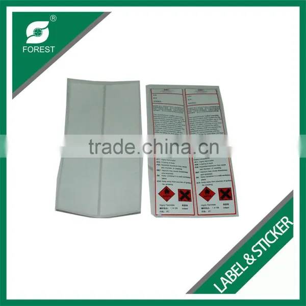 HIGH QUALITY ART PAPER WARNING LABELS WITH FULL COLOR PRINTING CHEAP STICKERS ROLL FOR CHEMICALS photo-3