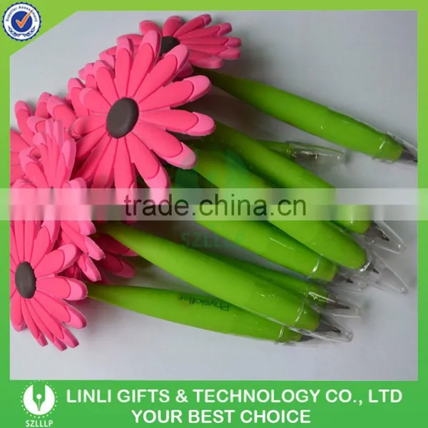 Customized Printed Promotional Silicone Flower Ball Pen, Flower Pen, Flower Ballpoint photo-4