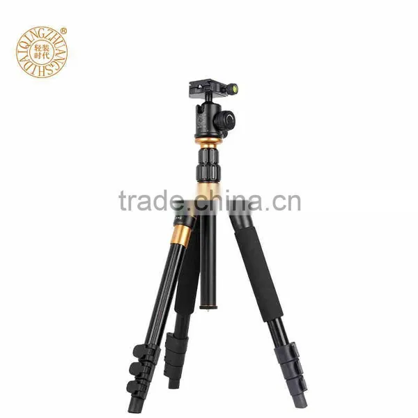 QZSZD-Q570 Portable Lightweight Small Universal Digital Camera Tripod for DSLR Camera, Aluminum Black Camera Stand Factory Direc photo-4