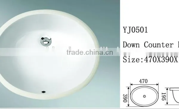 Popular wc Bathroom Basin, Under Counter Basin/ Under Counter Mounting