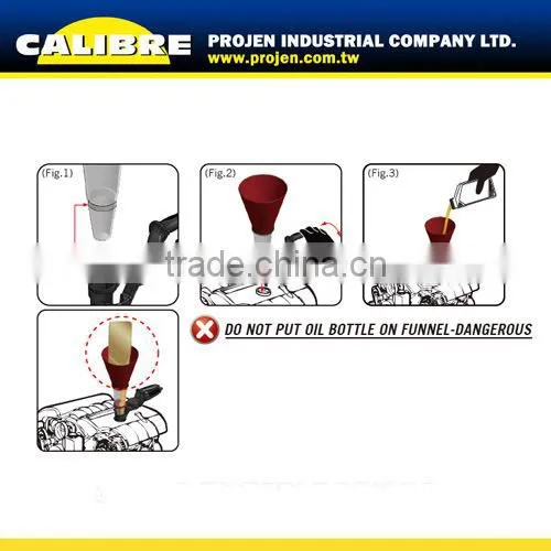 CALIBRE 28mm-74mm 2 pc Universal Plastic Oil Funnel Engine Oil Funnel photo-2