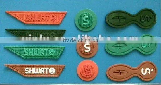 silicone labels for garment and bags
