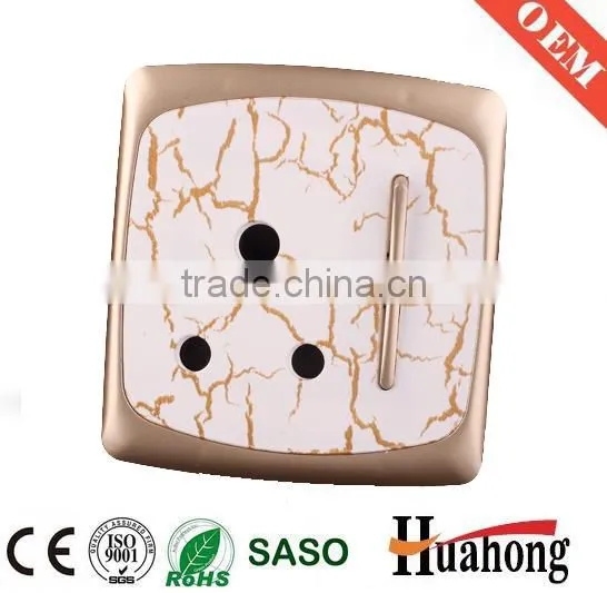 220V Cracked ice pattern 15A wall socket for hotel