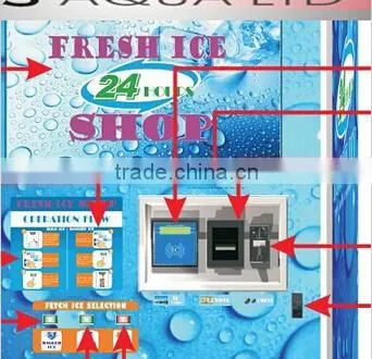 Multifunction Coin IC Card Cash Operate R404a Refrigerant Full Automatic Outdoor Ice Vending Machine For Sale photo-2