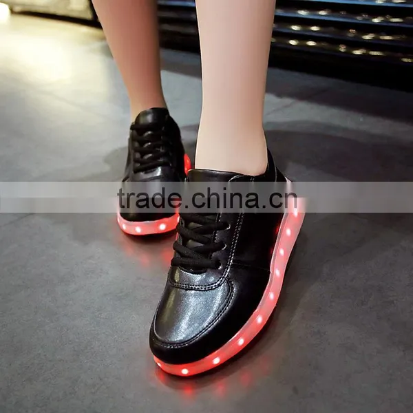 2016 Hot Chaussure Led Novelty New Unise Luminous Shoes Men & Women Fashion USB Recharge Shuffle Girl Elena in Youtube LED Shoes photo-2