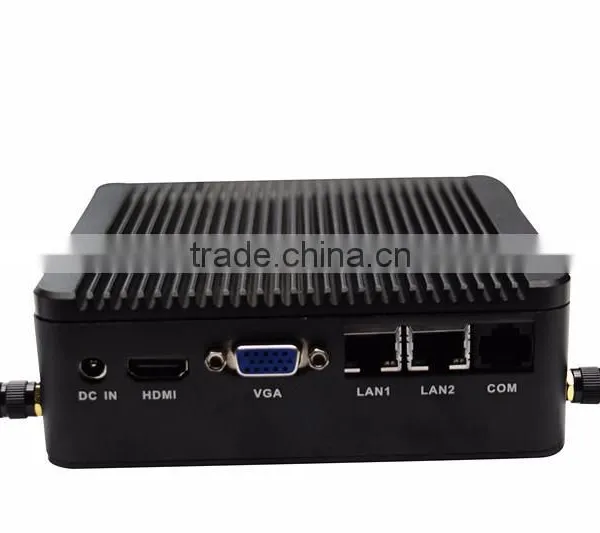 Dual lan mini pc J1800 network dual core thin client fanless high enery-saving industrial pc 2G RAM 256G SSD box low heat