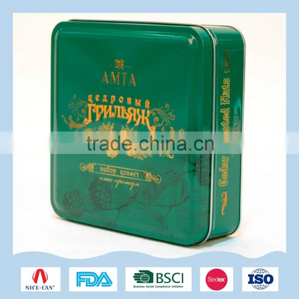Beautiful Square Tin Box for Biscuit photo-2