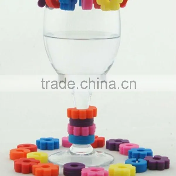 Silicone Colorful Wine Glass Marker for Bar, Night Club, Home Party photo-3