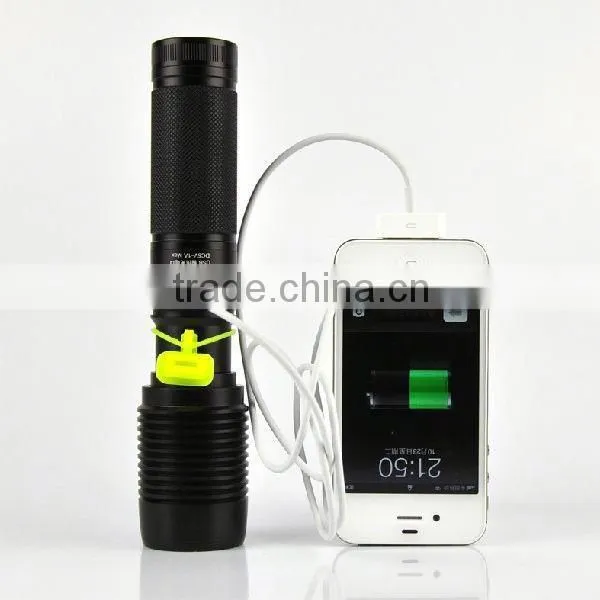 POPPAS 6618 XML T6 Multi Function 5Modes Power Bank LED Torch With Usb Charger photo-4