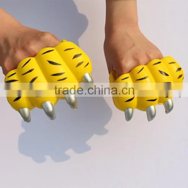 Cute PU Foam Tiger Paw Toy for Halloween