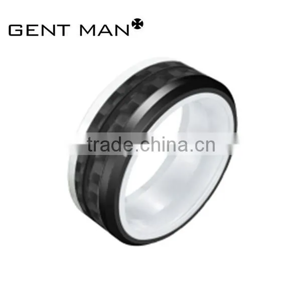 Wholesale New Design Ceramic Solid Carbon Fiber Ring Carbon Filber Ring photo-3