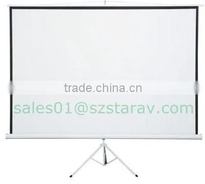 50" 60"106"inch Tripod Screen 1/1 Video Format 4/3 HDTV 16:9 Outdoor Portable Electric Tripod Projection Screen photo-4