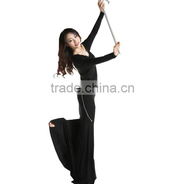 2014 Wuchieal Wholesale Comfortable Modal Belly Dance Dress Costume for Practice in Winter and Autumn Quality Choice photo-3