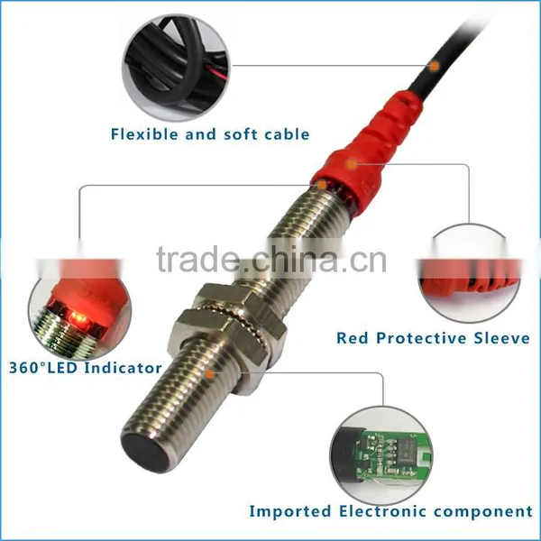 F&C M8 Sn1mm 12V-24V dc NPN Type Inductive Proximity Sensor With CE Quality Choice photo-2