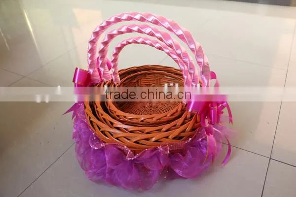 Storage Willow Basket Easter Wicker Basket for Food and Fruits