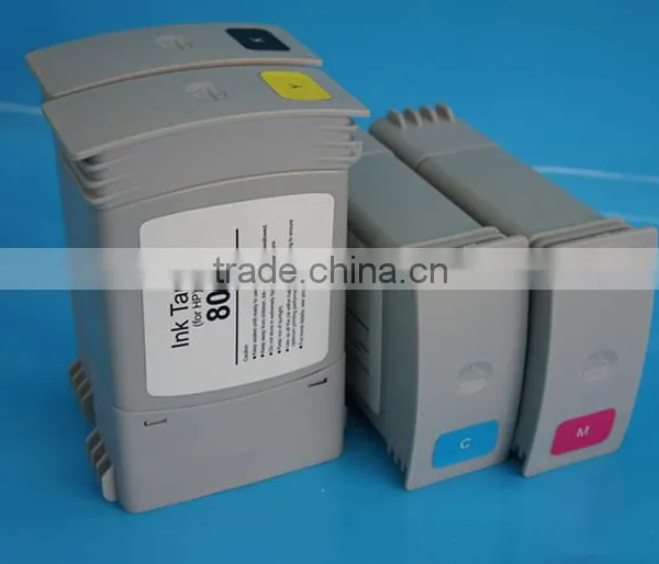 350ML for HP 80 Compatible Pigment Ink Cartridge for HP Desigjet 1000 1050 1055 C4846A C4847A C4848A C4871A photo-2