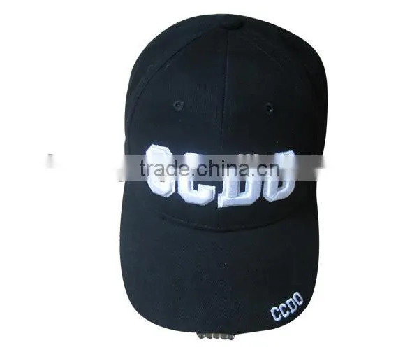 Whoelsale 6 Panel Cotton Embroidery Led Baseball Cap photo-3
