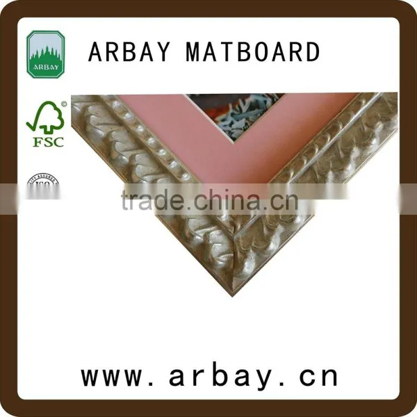 Pink Color Matboard With Window Frame Picture Mdf Photo Frame Backboard Wall Hanging Photo Frame White photo-2
