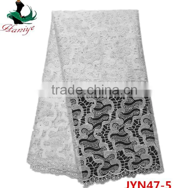 JYN47 African Tulle Lace Fabric With Stones for Lady photo-2